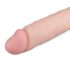 Realistické potešenie Glynn - 25cm dildo (prírodné)