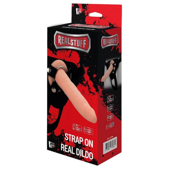 RealStuff Strap-On - úzky, pripínací dildo (prírodný)