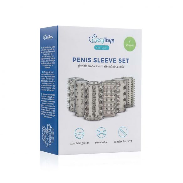 Easytoys návleky na penis - sada 6 ks - dymové