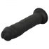 Realistický dildo Easytoys - 22,5 cm (čierny)