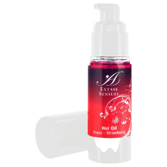 Extase Sensuel - zohrievací masážny olej - jahoda (30 ml)