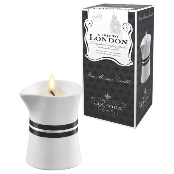 Petits Joujoux London - masážna sviečka - rebarbora a ambra (120ml)