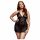 BACI Plus Size - čipkované babydoll s výstrihom - čierne (XL-XXL)